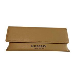 BURBERRY LONDON ENGLAND ALMOND BROWN RIGID EYEGLASS CASE - OS